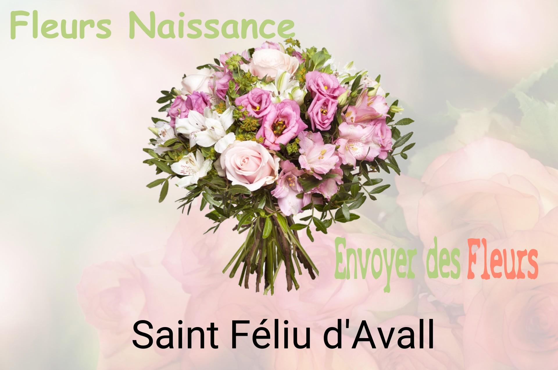 Bouquet de fleurs de naissance livré à Saint-Féliu-d'Avall